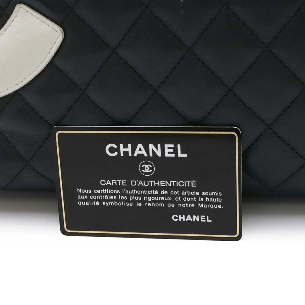 CHANEL Black Leather Logo Shoulder Bag - Picture 10 of 10